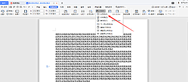 WPS中Word添加下一頁方法