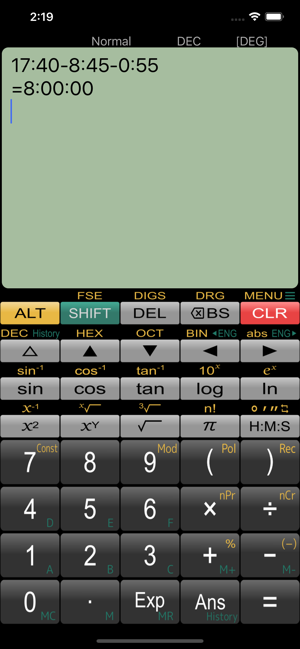 PanecalPlus科學(xué)計算器iPhone版截圖2