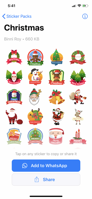 ChristmasStickersiPhone版截圖2