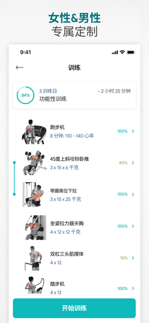 Fitness:運(yùn)動健身和跑步減肥打造健康生活，開練吧iPhone版截圖4