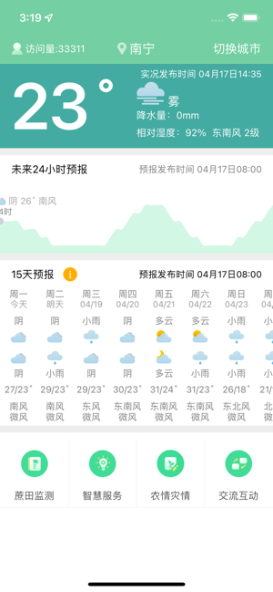 甘蔗智慧氣象iPhone版截圖2