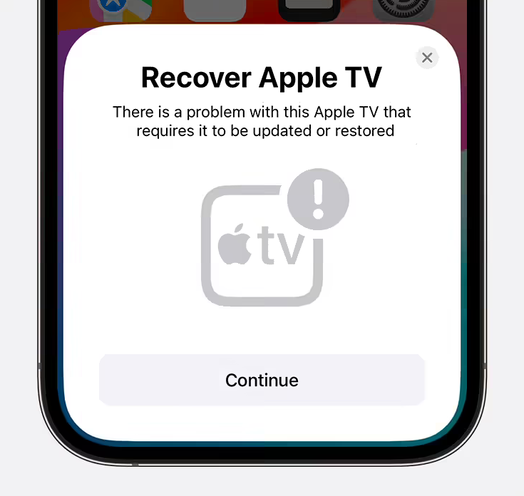 蘋果 iOS 17 支持讓用戶使用 iPhone 恢復(fù) Apple TV