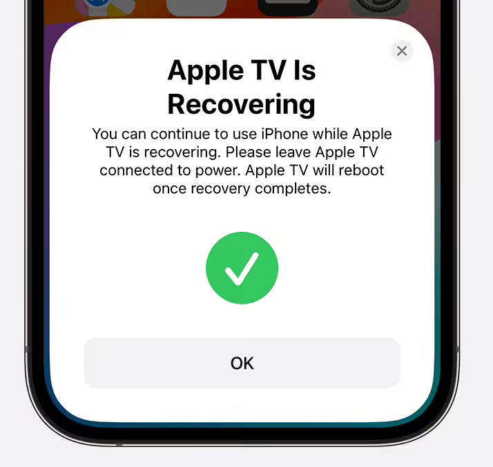 蘋果 iOS 17 支持讓用戶使用 iPhone 恢復(fù) Apple TV