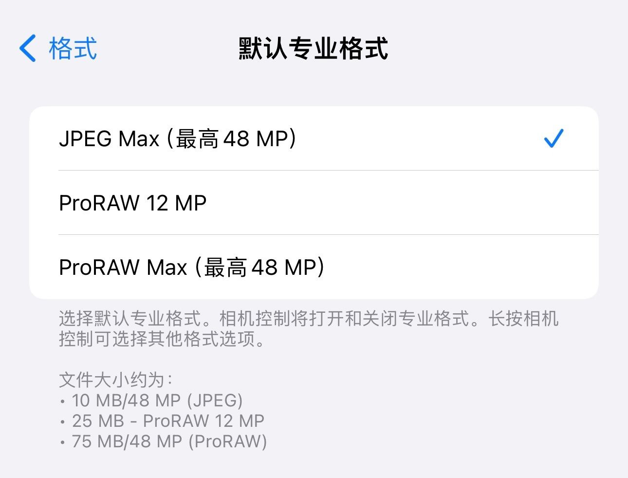 iPhone 14 Pro 升級 iOS 17 后，支持拍攝 4800 萬像素的 JPEG 照片