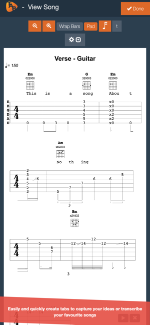 GuitarNotepadiPhone版截圖1