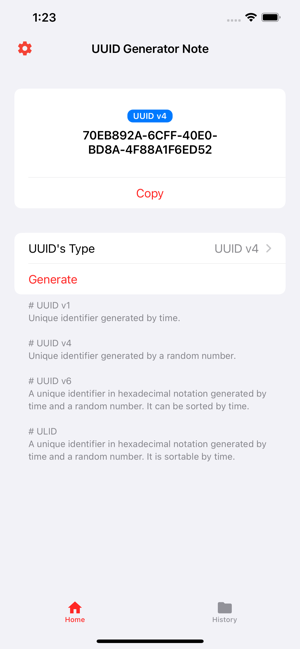 UUIDGeneratorNoteiPhone版截圖1