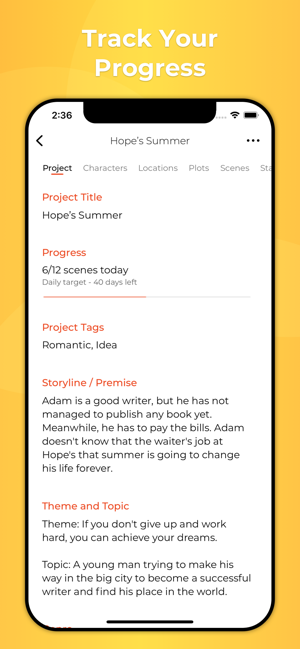 StoryPlannerforWritersiPhone版截圖6