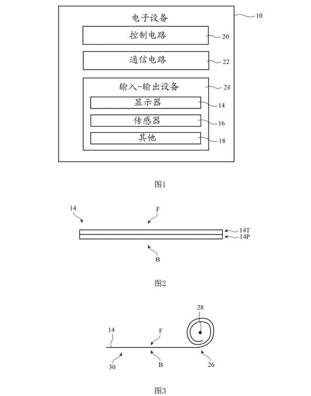 蘋果新專利：具有可卷曲顯示器的電子設(shè)備