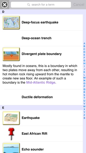 PlateTectonicsVisualGlossaryandAtlasiPhone版截圖2