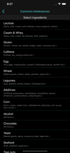 FoodIntoleranceTrackeriPhone版截圖4