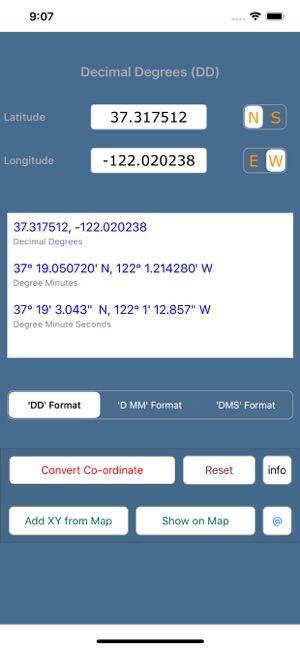 CoordinateConverterDDDMSiPhone版截圖1