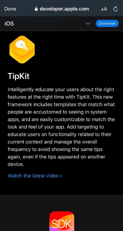 蘋果推出 TipKit，為開發(fā)者提供 App 教程模板