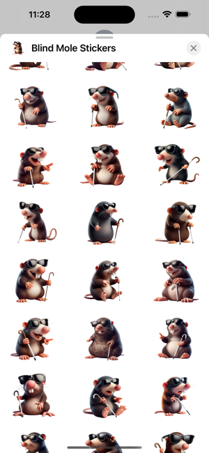 Blind Mole StickersiPhone版截圖2