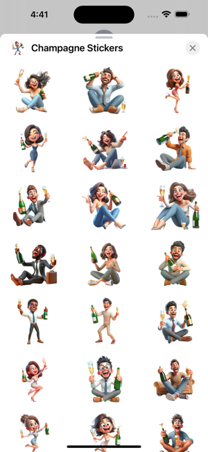 Champagne StickersiPhone版截圖1