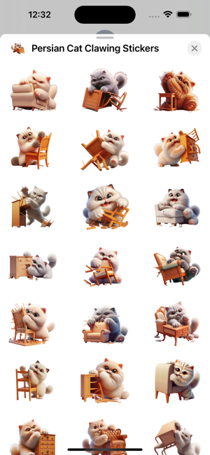 Persian Cat Clawing StickersiPhone版截圖1