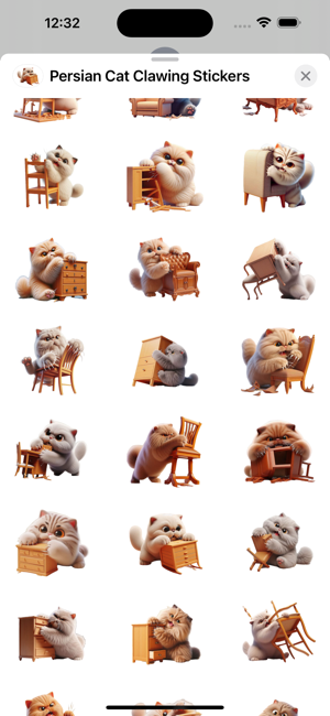 Persian Cat Clawing StickersiPhone版截圖2