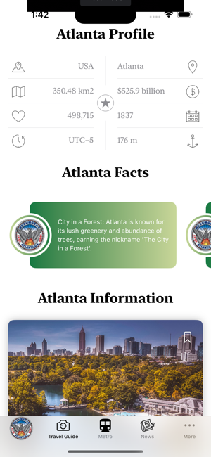 Atlanta Guide and Subway mapiPhone版截圖2