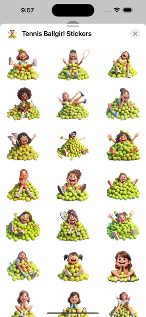 Tennis Ballgirl StickersiPhone版截圖1