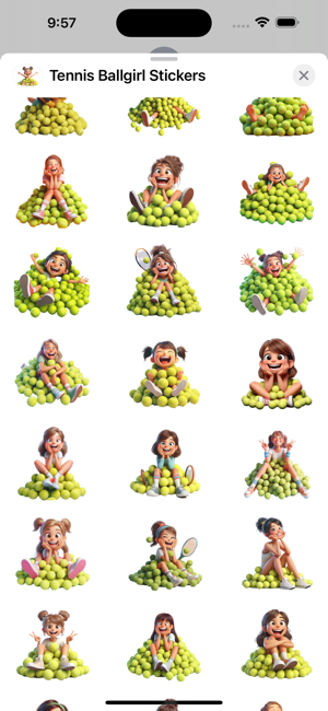 Tennis Ballgirl StickersiPhone版截圖2