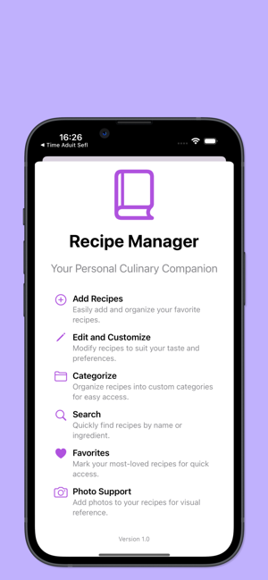 Custom Recipe ManageriPhone版截圖1