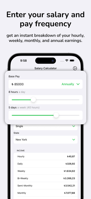 Salary Paycheck Calculator USiPhone版截圖2