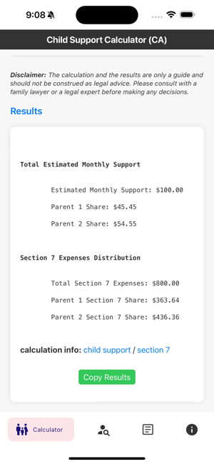 Child Support Calculator (CA)iPhone版截圖3