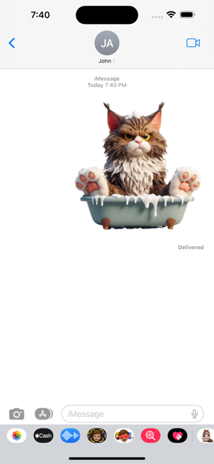 Maine Coon Cat Bath StickersiPhone版截圖4