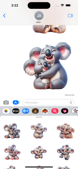 Koala Cuddle StickersiPhone版截圖6