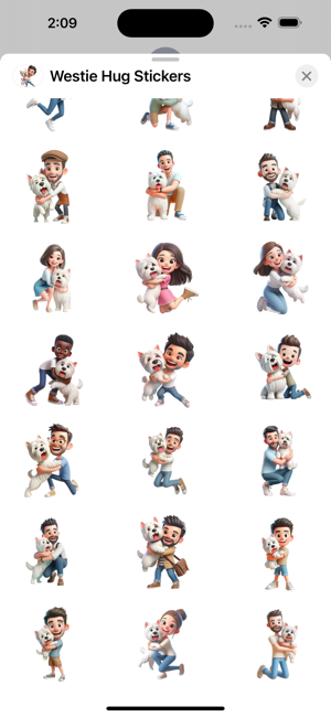 Westie Hug StickersiPhone版截圖3