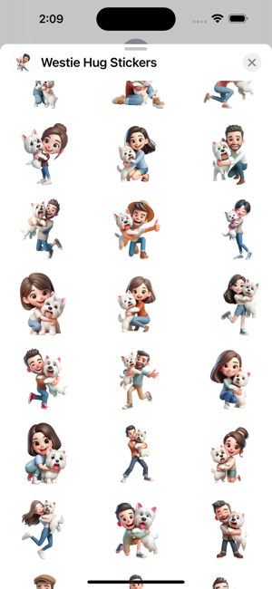 Westie Hug StickersiPhone版截圖2