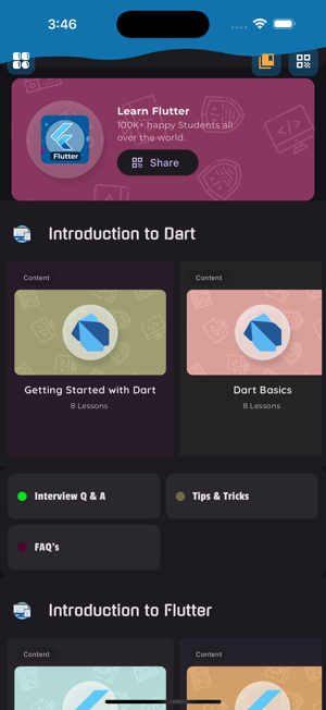 Learn Dart and Flutter CodingiPhone版截圖2