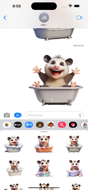 Opossum Bath StickersiPhone版截圖6