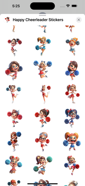 Happy Cheerleader StickersiPhone版截圖2