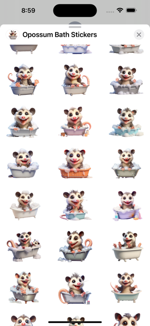 Opossum Bath StickersiPhone版截圖2