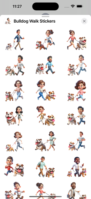 Bulldog Walk StickersiPhone版截圖1