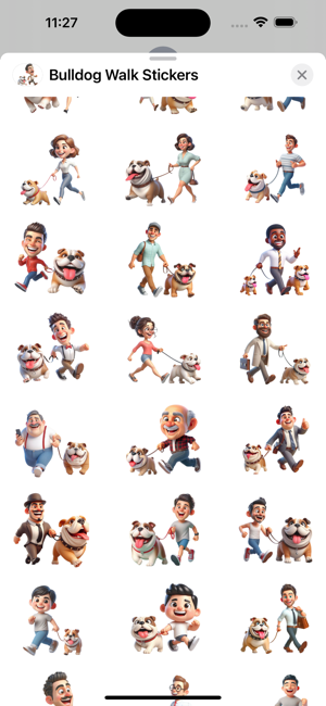 Bulldog Walk StickersiPhone版截圖2