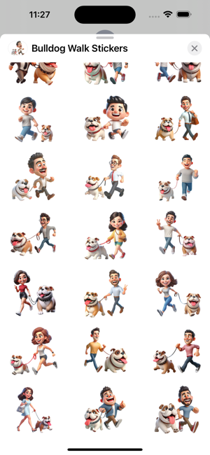 Bulldog Walk StickersiPhone版截圖3