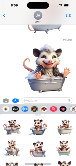 Opossum Bath StickersiPhone版截圖5