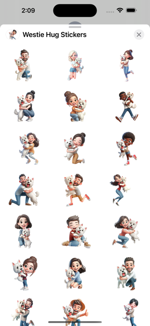 Westie Hug StickersiPhone版截圖1