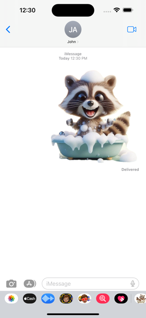 Raccoon Bath StickersiPhone版截圖4