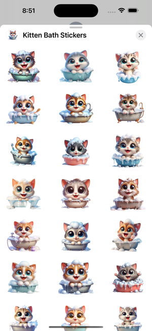 Kitten Bath StickersiPhone版截圖1