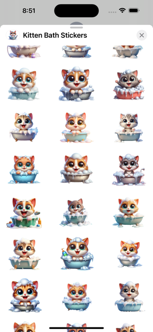 Kitten Bath StickersiPhone版截圖2