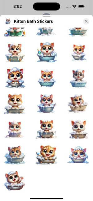 Kitten Bath StickersiPhone版截圖3