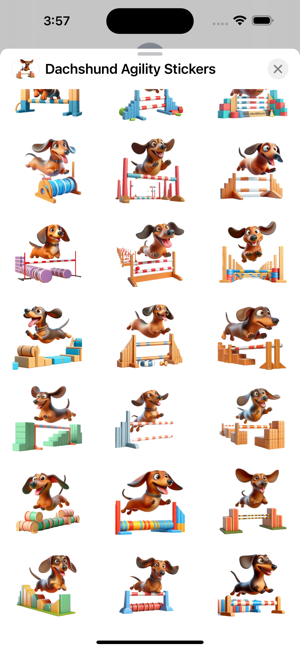 Dachshund Agility StickersiPhone版截圖3