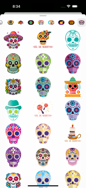 Calaveritas Skulls StickersiPhone版截圖1