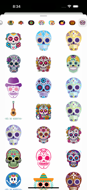 Calaveritas Skulls StickersiPhone版截圖2